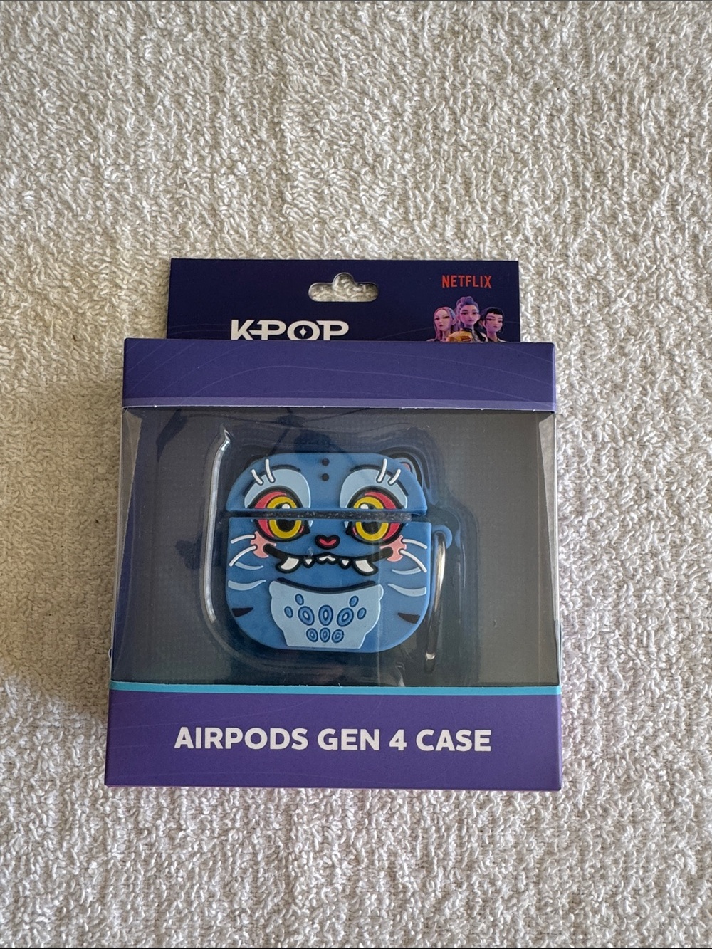 Netflix Blue Cartoon K-Pop AirPods Gen 4 Case Cover - Playful Monster Design